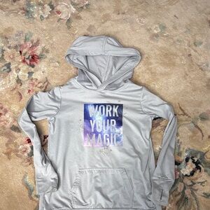 Gray Hoodie with 'Work Your Magic' Graphic